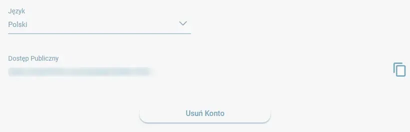 Ustawienia OnlyFlirts z przyciskiem Usuń Konto